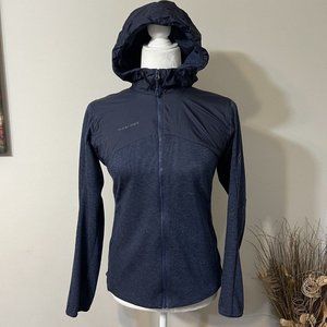 Mammut Women’s Alvra Hooded Midlayer Full Zip Jacket Sweatshirt Blue Size XS